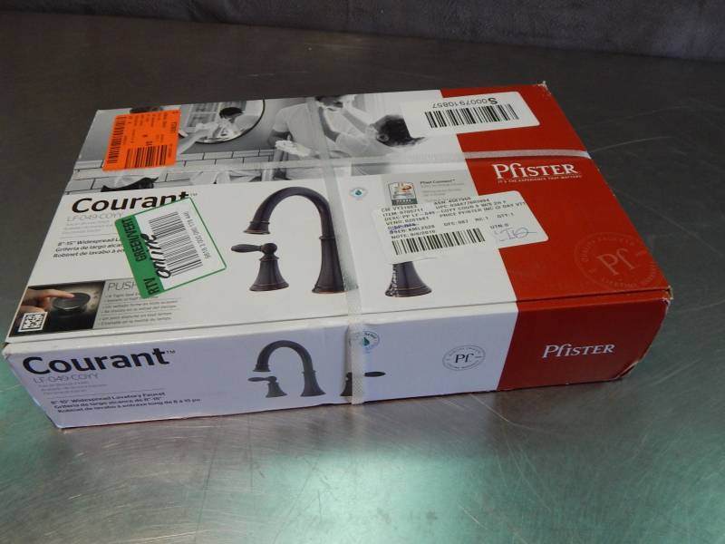 lot 2467 image: Pfister Courant Widespread Lavatory Faucet Factory Sealed