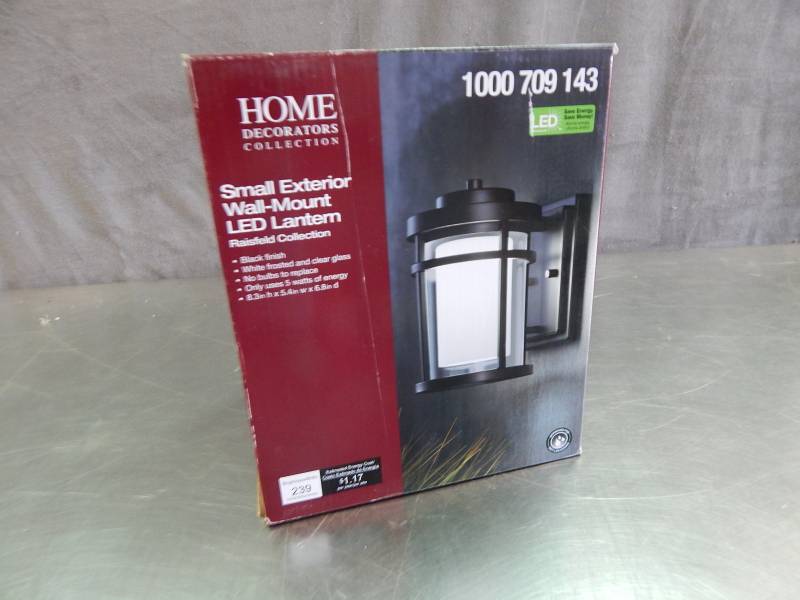 lot 2363 image: Home Decorators Collection Small Exterior Wall Mount LED Lantern