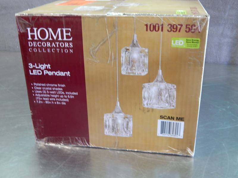 lot 2380 image: Home Decorators Collection 3 Light LED Pendant