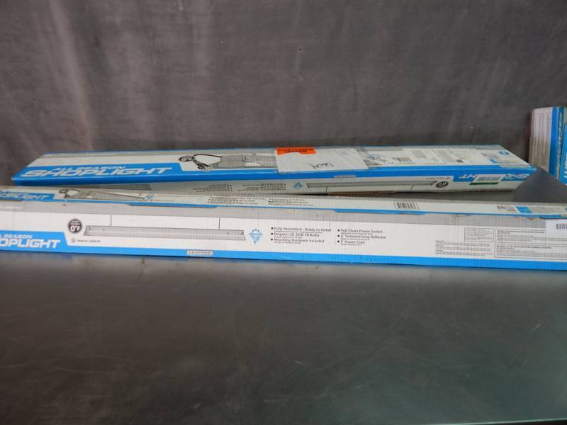 lot 2690 image: Lot of 2 Lithonia Lighting All Season Shop lights