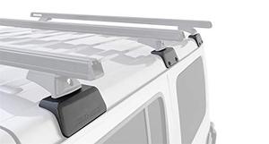 lot 64328 image: Rhino-Rack Jeep Wrangler JL Unlimited 4 Door Hard Internal Structural Roof RackBare Backbone 3 Base Mounting System in Black