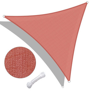 lot 64338 image: Yescom 11Ft 97% UV Block Triangle Sun Shade Sail Outdoor Patio Pool Garden Yard Lawn Carport Cover Net Awning Canopy Red by Yescom    (May not be exact stock photo)