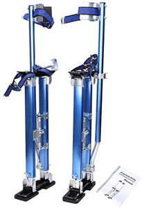 lot 64340 image: Professional Grade Adjustable Drywall Stilts Taping Paint Stilt Aluminum Tool Stilt for Painting Painter Taping Blue    (May not be exact stock photo)
