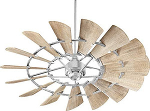 lot 64343 image: Quorum International Windmill 60 Ceiling Fan - Galvanized - 96015-9   (Retails $904.00)