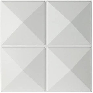 lot 64426 image: Art3d Eco 3D Wall Panels Textured Design Board, White, 12 Tiles 32 Sq Ft