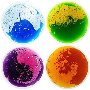 lot 64433 image: Art3d Liquid Sensory Floor Decorative Tiles, 15.8 x 15.8 Pie, Colorful, 4 Tiles