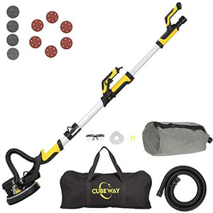 lot 64445 image: CUBEWAY Drywall Sander with Vacuum Attachment, Innovative Fixture for Ceiling Sander, Electric Drywall Sander with LED Light, Variable Speed and ETL Listed (Retails $159.97)