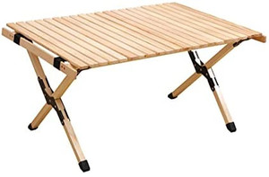 lot 64451 image: Relektevt Wood Portable Picnic Table, Picnic Table, Foldable Table, Camping Table with Carry Bag for Picnic, Camping, Travel, Easy Assemble Easy to Carry, Wood, Small