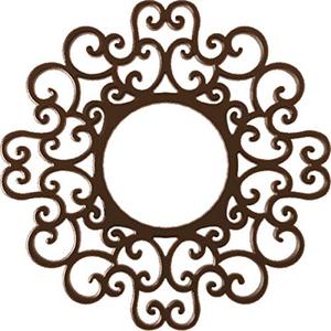 lot 67411 image: Ekena Millwork CMPP16RESCO Reims Architectural Grade PVC Pierced, Copper Urethane Ceiling Medallions 16OD x 6 18ID x 12P