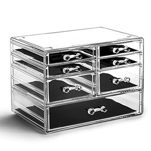 lot 67426 image: BINO  7 Drawer Makeup Organizer - Chelsea  THE MANHATTAN SERIES  Makeup Drawer Organizer  Makeup Storage  Cosmetic Organizer  Vanity Organizer  Clear Makeup Organizers And Storage Cases