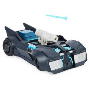 lot 67434 image: Batman, Tech Defender Batmobile, Transforming Vehicle with Blaster Launcher, Kids Toys for Boys Ages 4 and Up (USED)