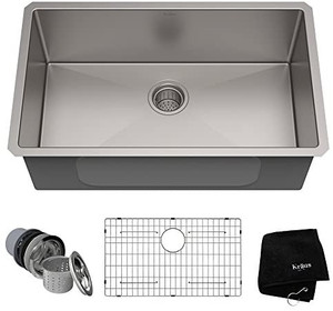lot 67716 image: Kraus KHU100-30 Kitchen Sink, 30 Inch, Stainless Steel