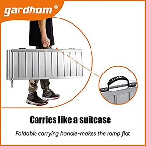 lot 67724 image: Wheelchair Ramps Extra Wide 31.3, gardhom 3FT Mobility Foldable Temporary Antislip Aluminum Loading Ramps Home for Minivan Curb Threshold - ONLY 1