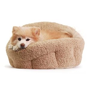 lot 67920 image: Best Friends by Sheri OrthoComfort Deep Dish Cuddler in Sherpa Beige Standard Cat and Dog Bed