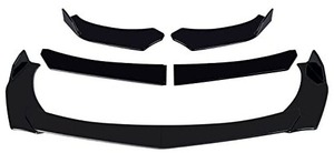 lot 67927 image: Universal Front Bumper Lip Chin Spoiler PP Front Bumper Lip Sopiler Wing Body Compatible with Audi Mustang Honda Civic Benz Mazda (Pointed)