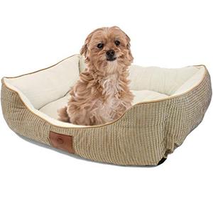 lot 67929 image: American Kennel Club Small Tan Dog Bed, Solid Weave Cuddler, AKC Pet Cuddler