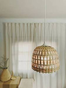 lot 67938 image: Bamboo lampshade  wicker lampshade