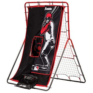 lot 67942 image: Franklin Sports Baseball Pitching Target and Rebounder Net - 2-in-1 Switch Hitter Pitch Trainer  Pitchback Net - Pitching Target with Hitter  Strikezone