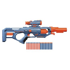 lot 67945 image: NERF Elite 2.0 Eaglepoint RD-8 Blaster -- 8-Dart Drum, Detachable Scope and Barrel, 16 Official Elite Darts, Bolt Action