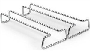 lot 67974 image: DecoBros 2PK Single Rail Wine Glass Stemware Rack Holde