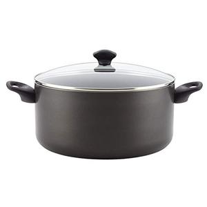 lot 68226 image: Farberware Promotional Dishwasher Safe Nonstick Stock PotStockpot with Lid, 10.5 Quart, Black