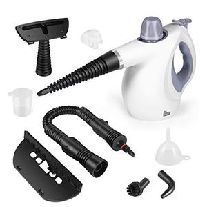 lot 68244 image: Handheld Pressurized Steam Cleaner with 9-Piece Accessory Set Multi-Surface and Chemical-Free All Natural Steam Cleaning Worlds Best Steamers