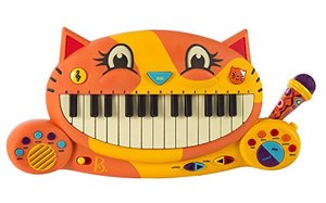 lot 68251 image: B. toys � Meowsic Toy Piano � Childrens Keyboard Cat Piano with Toy Microphone For Kids 2 years 