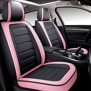 lot 68256 image: BABYBLU Leather Car Seat Covers Full Set for Women, Men, Water Proof Synthetic Leather for Cars SUV Pick-up Truck Universal Fit Set for Auto Interior Accessories (Airbag Compatible) (Brown and black different color than stock photo--See photos)
