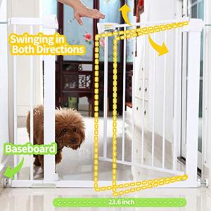 lot 68284 image: Baby Gates for Stairs and Doorways Adjustable 30-40.5 inches Walk Through Child Gate with Door, Dog Gates for The House Indoor Safety Gates for Toddlers Kids or Pets Pressure Mounted Metal Auto Close