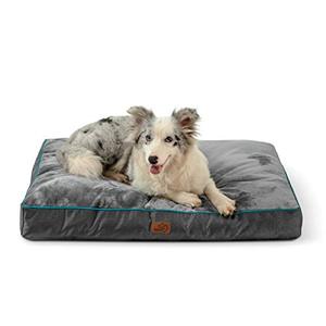 lot 69299 image: Bedsure Waterproof Dog Beds for Large Dogs - Up to 75lbs Large Dog Bed with Washable Cover, Pet Bed Mat Pillows, Grey