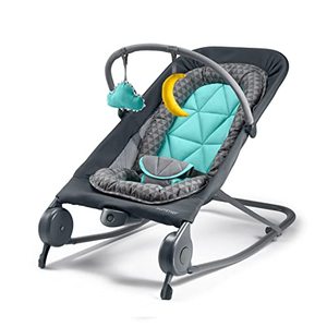 lot 69316 image: Summer 2-in-1 Bouncer & Rocker Duo (Gray and Teal) Convenient and Portable Rocker and Bouncer for Babies Includes Soft Toys and Soothing Vibrations
