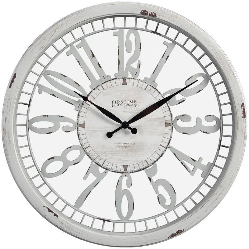 lot 21887 image: FirsTime & Co.� Whitney Farmhouse Wall Clock, American Crafted, Antique Cream, 20 x 2 x 20 in, (31043)