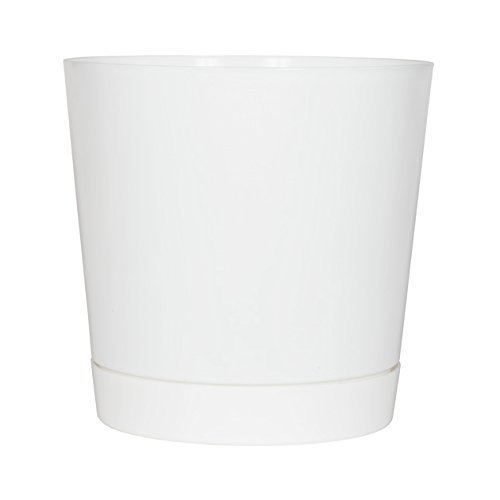 lot 22422 image: Planter Pot, Perfect for Plants, Succulents or Decoration - Full Depth Cylinder Pot, White, 14-Inch (10142)