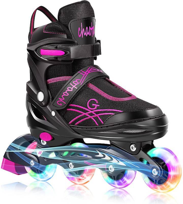 lot 22415 image: Soldow Adjustable Inline Skates for Kids and Adults, Roller Blades Skates with Full Light Up Wheels, Outdoor Roller Skates, Beginner Roller Skates for Girls and Boys