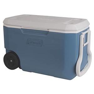 lot 20498 image: Coleman Portable Cooler with Wheels  Xtreme Wheeled Cooler, 50-Quart, BlueWhite