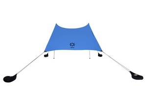 lot 20516 image: Neso Grande Beach Tent with Sand Anchors, Portable Sun Shelter (Periwinkle Blue)
