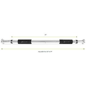 lot 20530 image: ProsourceFit Heavy Duty Doorway Mount Pull UpChin-Up Bar, Adjustable with Foam Grips for Home Workouts