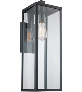 lot 20534 image: Oxford Black 1-Light Wall Lantern, Trans Globe Lighting 40752 BK