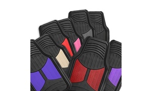 lot 20569 image: Universal Heavy Duty Trimmable Rubber Full Set Car Floor Mats F11513-G Solid Floor Mats Universal Fit in Pink