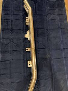 lot 17746 image: BARRICADE DOUBLE TUBULAR REAR BUMPER, POLISHED FITS 1976-2006 JEEP WRANGLER HAS A FEW SMALL DENTS ON TOP BAR