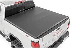 lot 17755 image: ROUGH COUNTRY SOFT TRI FOLD TONNEAU COVER 2019-22 CHEVROLET SILVERADO 1500