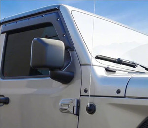 lot 17780 image: BARRICADE TOUGH GUARD FORM FIT WINDOW VISORS FRONT AND REAR JEEP WRANGLER JL 2018- UP 4 DOOR