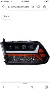 lot 17765 image: Alpha Owls 7180093 Quad-Pro LED Projection Headlights Fits Dodge Ram 2009-2018 1500 & 2010-2019 25003500