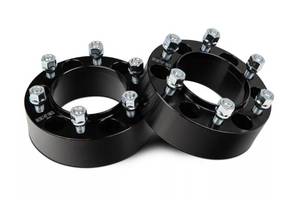 lot 17820 image: MAMMOTH 2 INCH BILLET 6 LUG WHEEL SPACERS BLACK 05-22