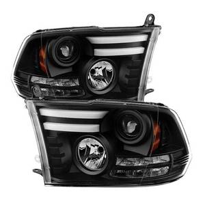 lot 17823 image: Spyder Dodge Ram 1500 09-16  Ram 25003500 10-16 Projector Headlights - Halogen Model Only ( Not Compatible With Factory Projector And LED DRL ) - L