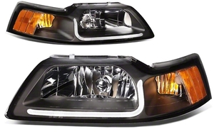 lot 17836 image: OE STYLE HEADLIGHTS BLACK HOUSING CLEAR LENS 99-04 ALL