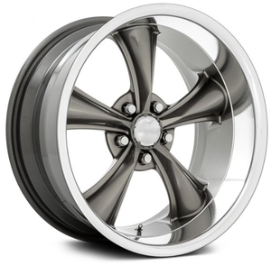 lot 17943 image: AMERICAN RACING BOSS GRAPHITE WITH DIAMOND CUT LIP WHEEL 20x9 5 LUG