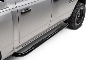 lot 17947 image: BARRICADE 3 INCH SIDE STEP BARS BLACK 2009-18 RAM 1500