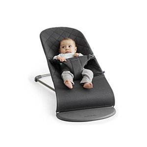 lot 37727 image: BabyBjorn Bouncer Bliss Convertible Quilted Baby Bouncer in Anthracite