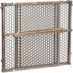 lot 37784 image: Safety First - Vintage Grey Wood Doorway Security Gate - Brown